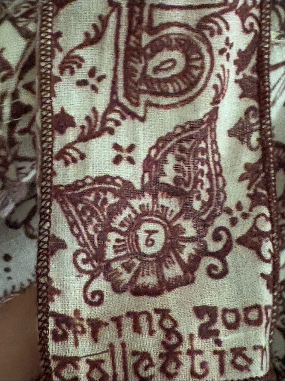 L.A.M.B. Gwen Stefani Henna Print Maxi Dress Hidden Lamb Motif Size 6 - Picture 6 of 8